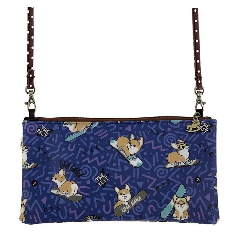 Waterproof Corgi Rectangular Crossbody Purse